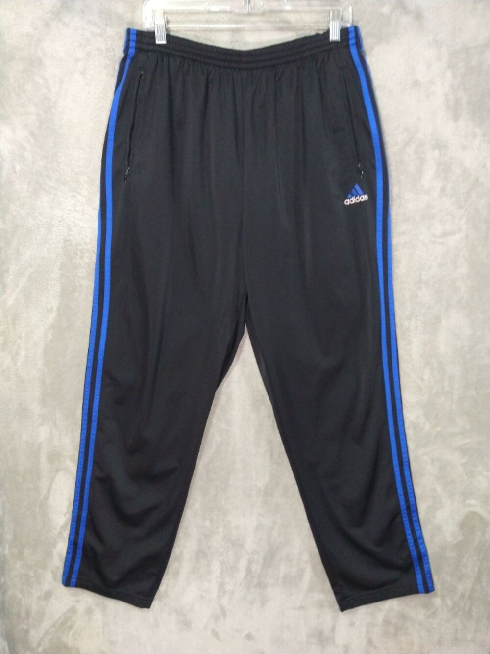 Adidas Track Snap Pants Mens XL Black 3 Stripe Break Tear Away Pull On Vintage